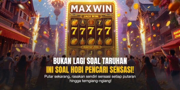 Mesin slot bertema emas dan simbol 777 menyala terang, menggambarkan kemenangan besar di slot premium.
